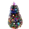 Colorful optical fiber decorated Christmas tree festive atmosphere lighting set Item Picture